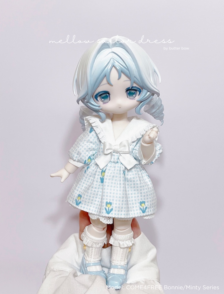 mellow sailor dress(Curvy) #2 - ボニーバニー6・小1/6ブラインドドール用ワンピース