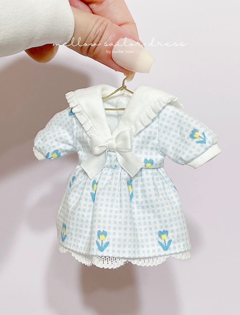 mellow sailor dress(Curvy) #2 - ボニーバニー6・小1/6ブラインドドール用ワンピース