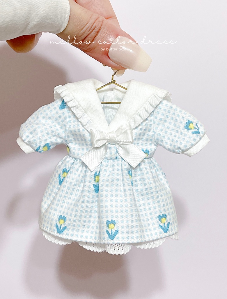 mellow sailor dress(Curvy) #2 - ボニーバニー6・小1/6ブラインドドール用ワンピース