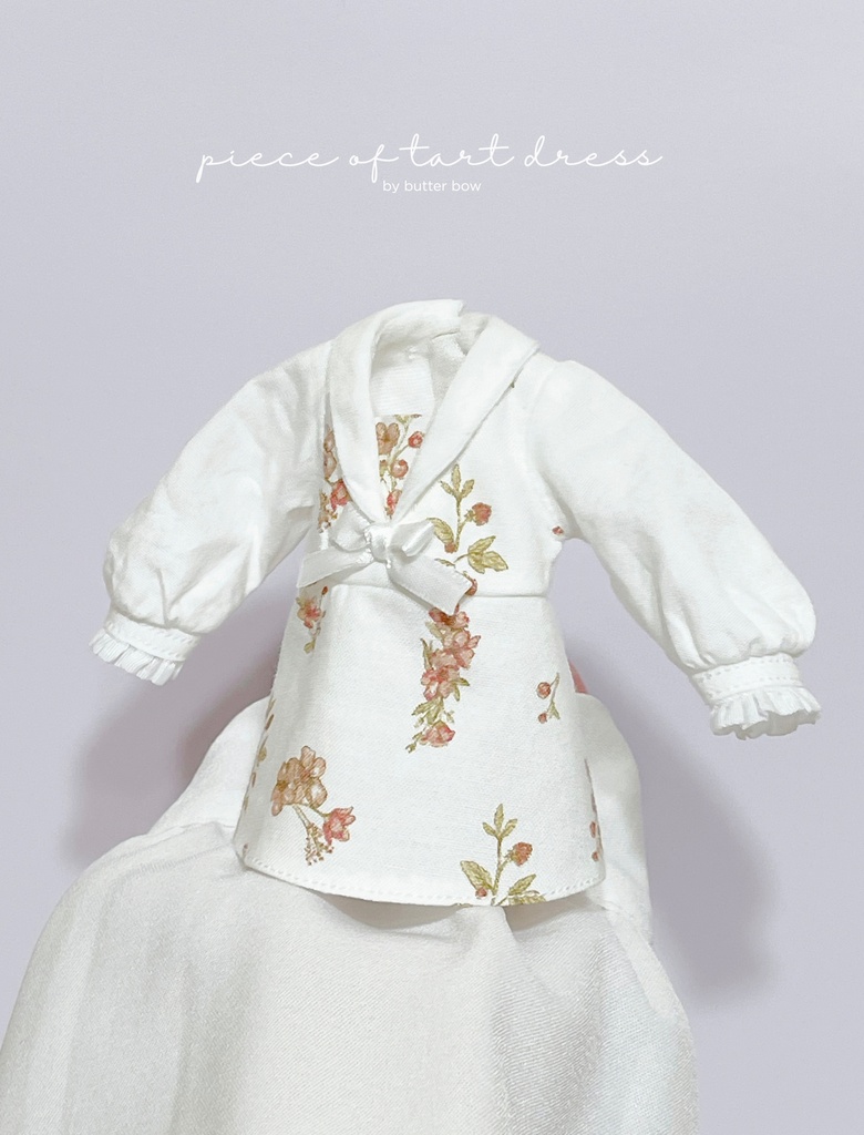 piece of tart dress(1/6) #1 - モフモフおやすみ・1/6ブラインドドール用ワンピース