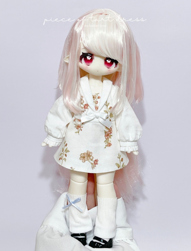 piece of tart dress(1/6) #1 - モフモフおやすみ・1/6ブラインドドール用ワンピース