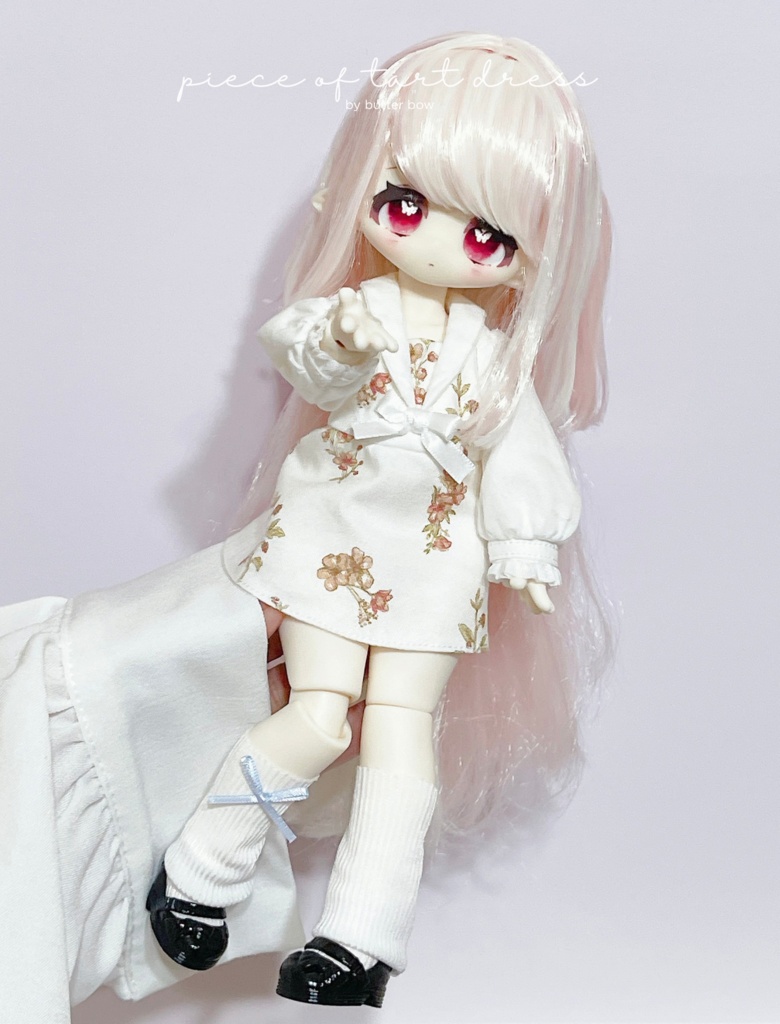 piece of tart dress(1/6) #1 - モフモフおやすみ・1/6ブラインドドール用ワンピース