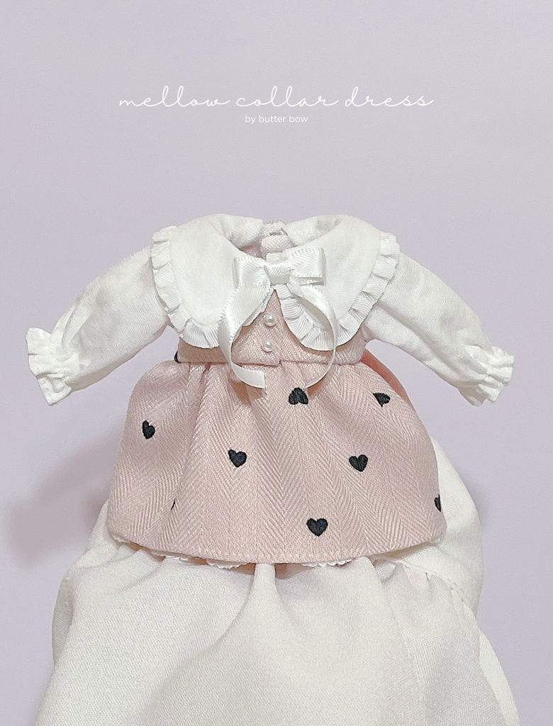 mellow collar dress(Curvy) #10 - ボニーバニー6/7・小1/6ブラインドドール用ワンピース