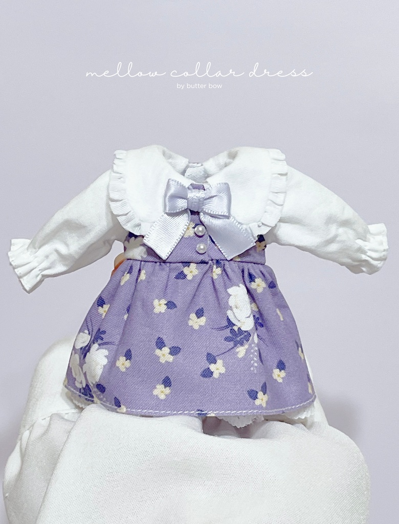 mellow collar dress(Curvy) #11 - ボニーバニー6/7・小1/6ブラインドドール用ワンピース