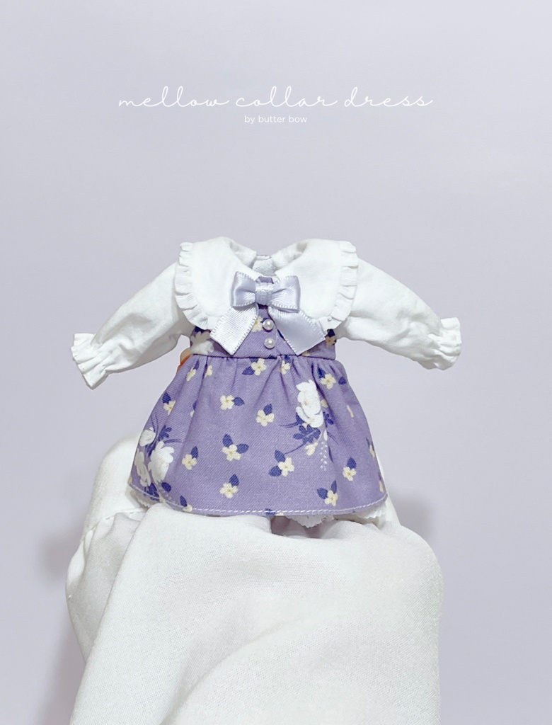 mellow collar dress(Curvy) #11 - ボニーバニー6/7・小1/6ブラインドドール用ワンピース