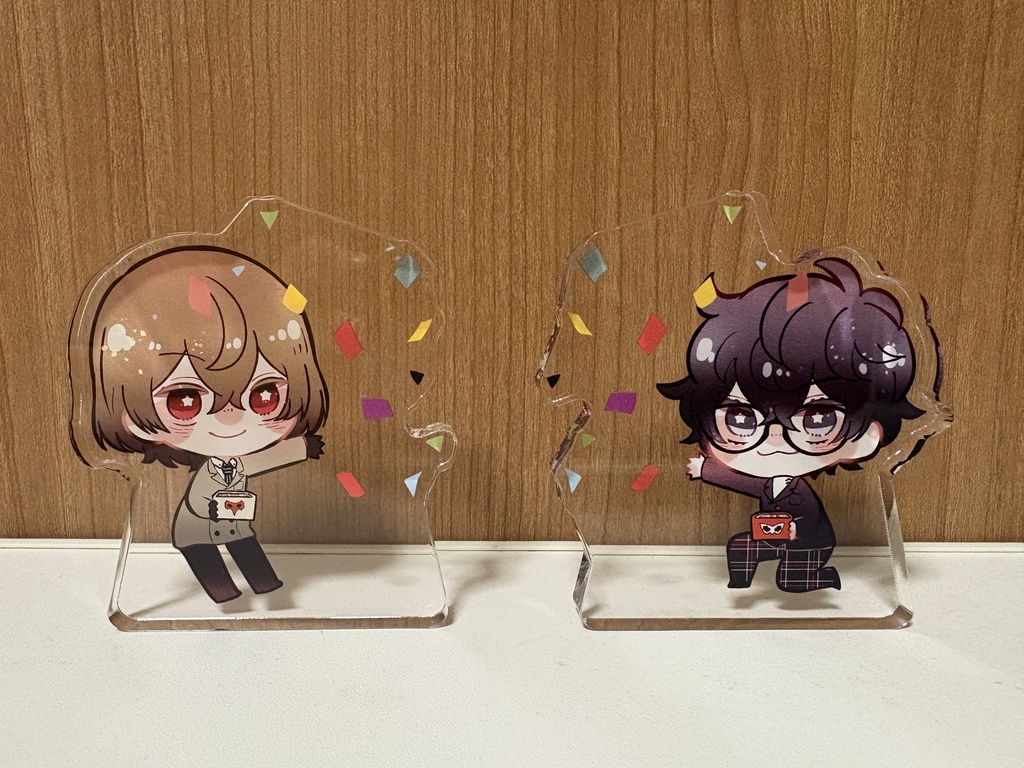 お祝い自立アクリルスタンド(主人公、明智)