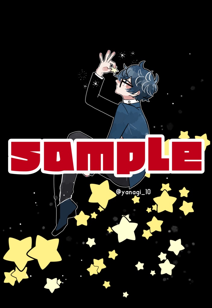 お祝い自立アクリルスタンド(主人公、明智)