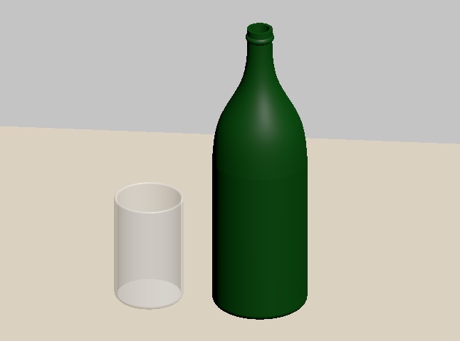 【cluster用アイテム】ビール瓶とグラス