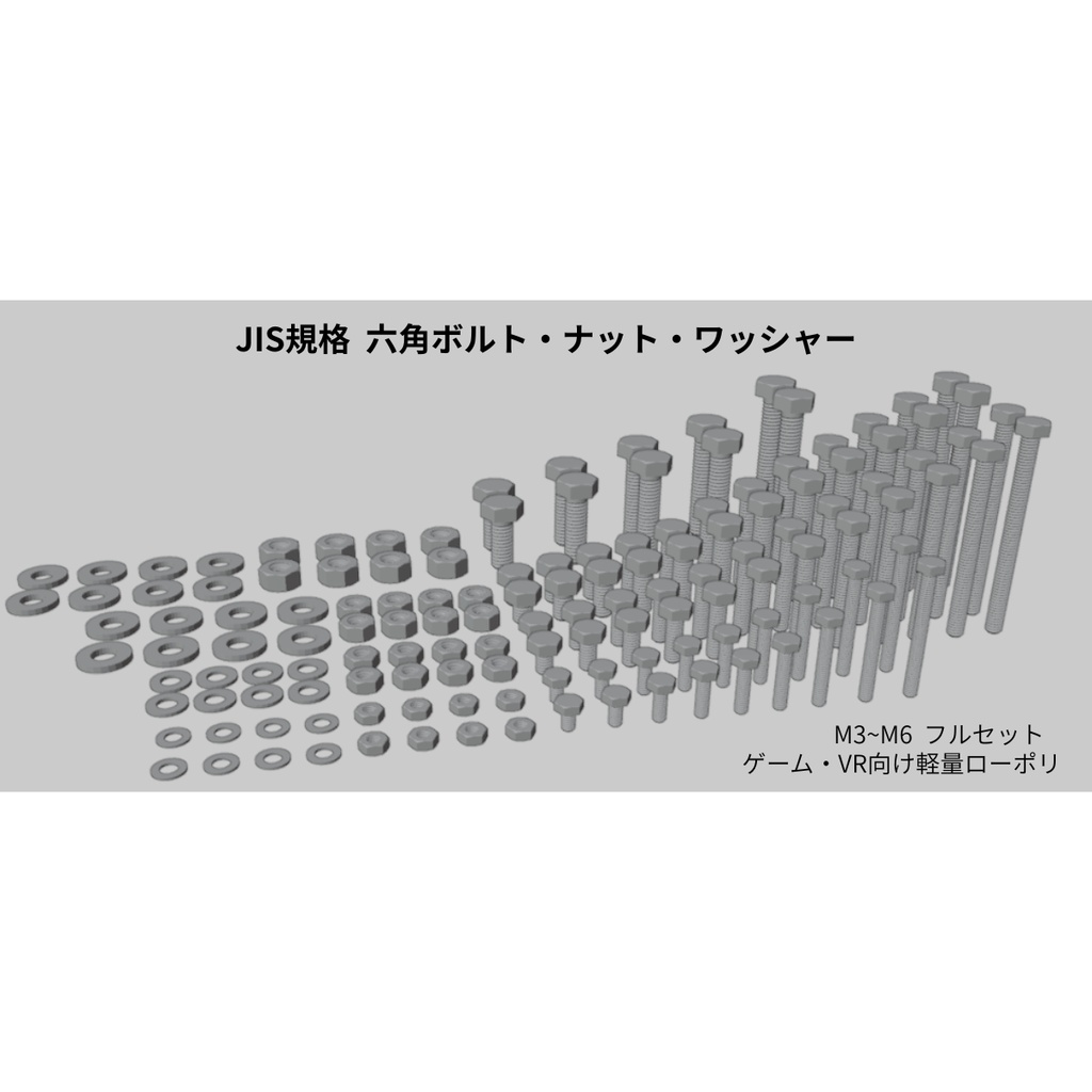 六角ボルト・ナット・ワッシャー（M3~6）  コンプリートパック