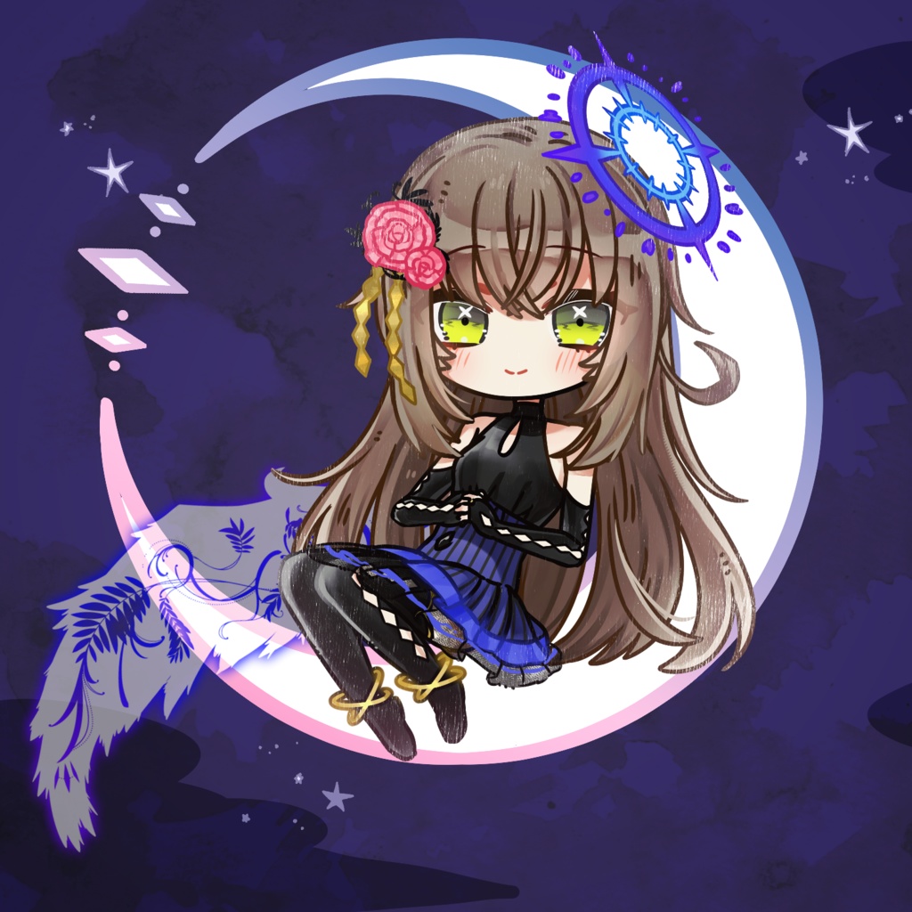 Qliphaデフォルメ月夜アクキー