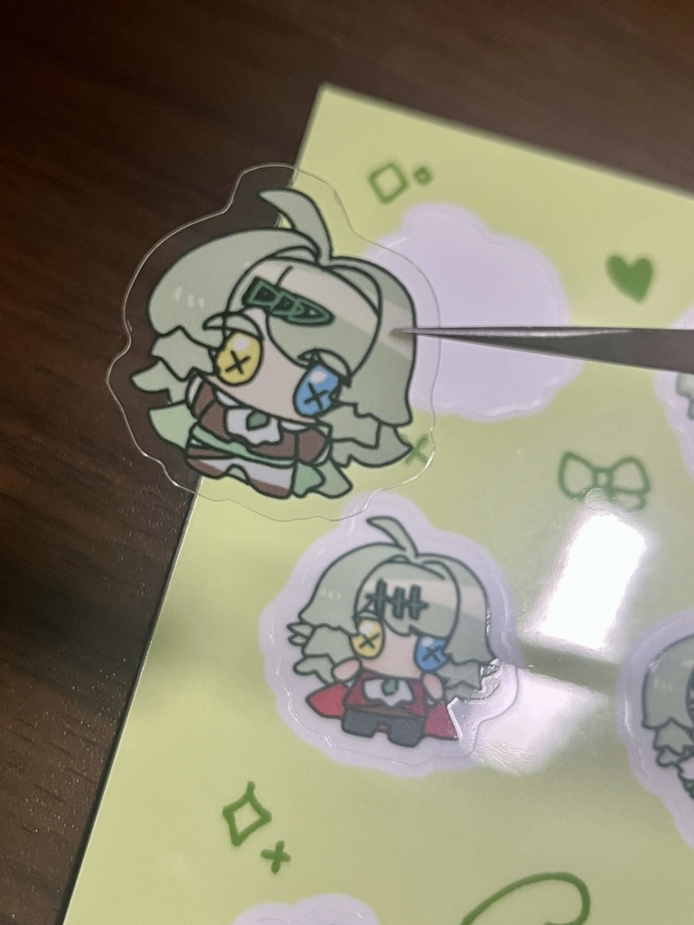 【委託】クリアシールのはりなしちゃん