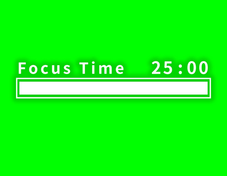 【OBS】シンプルおしゃれなポモドーロタイマー🍅25分-5分