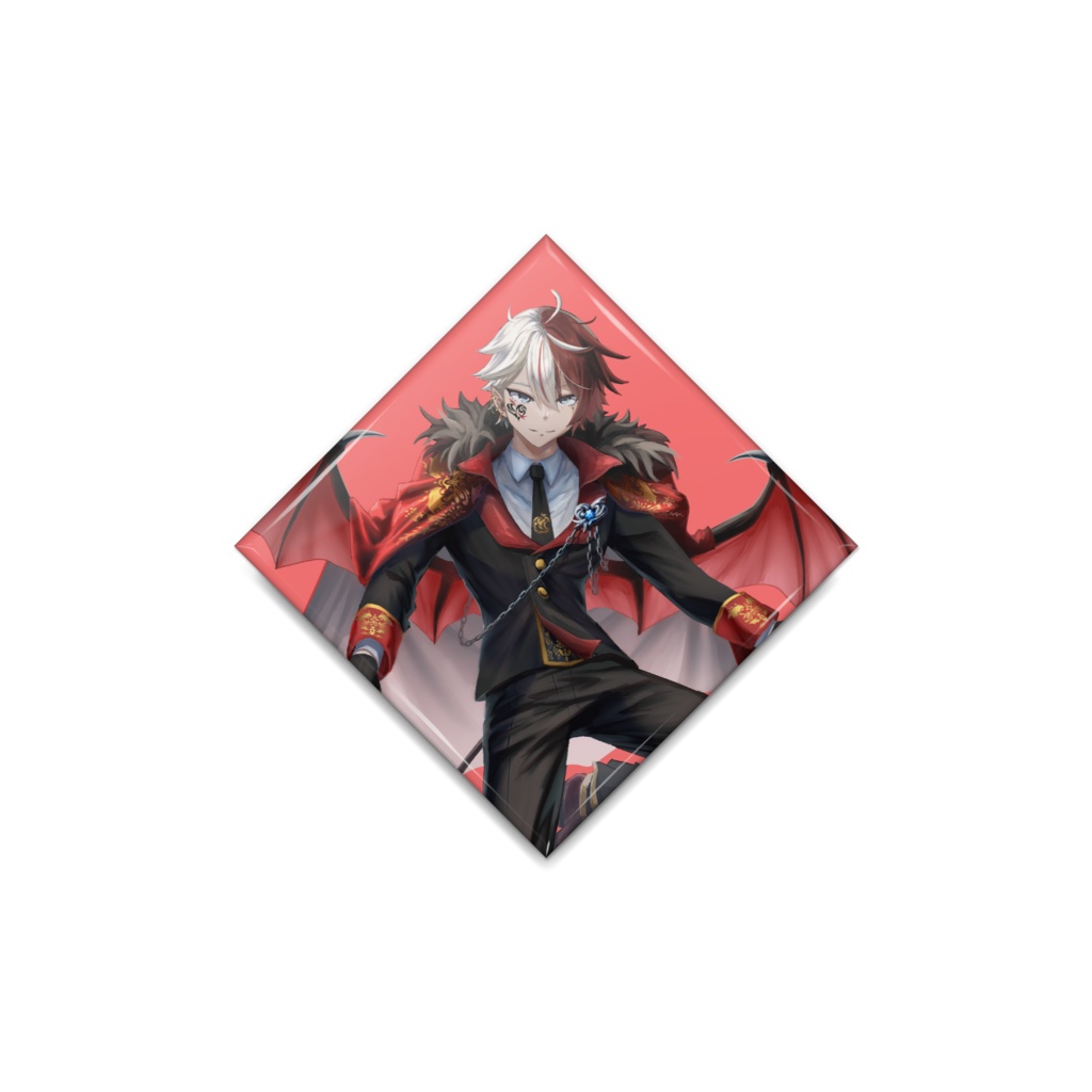 緋心照ゐの缶バッチ（夢魔の姿）