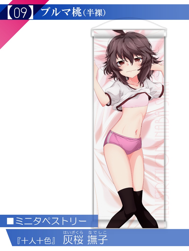 【十人十色】ミニタペストリー「灰桜 撫子」(全年齢版)