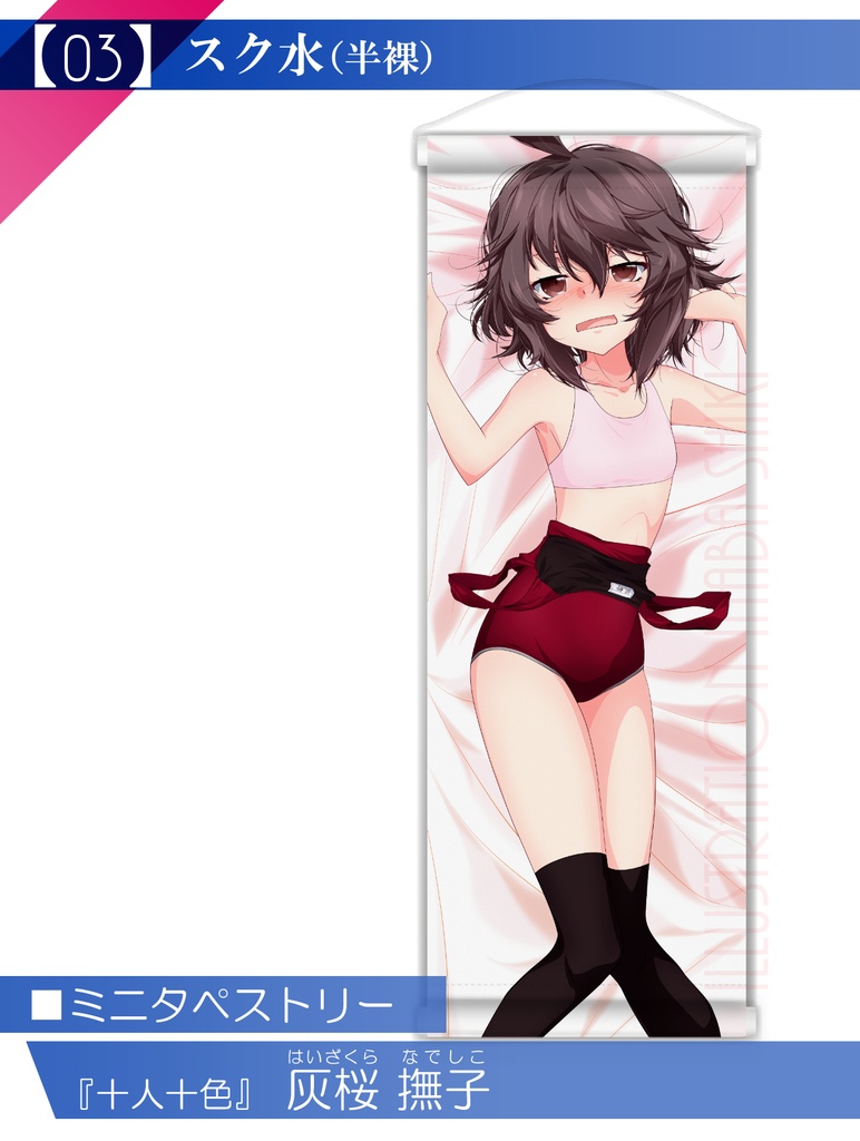 【十人十色】ミニタペストリー「灰桜 撫子」(全年齢版)