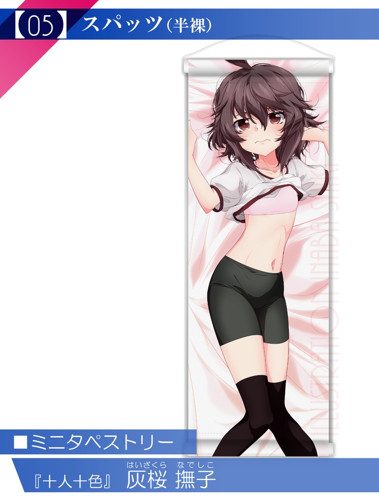 【十人十色】ミニタペストリー「灰桜 撫子」(全年齢版)