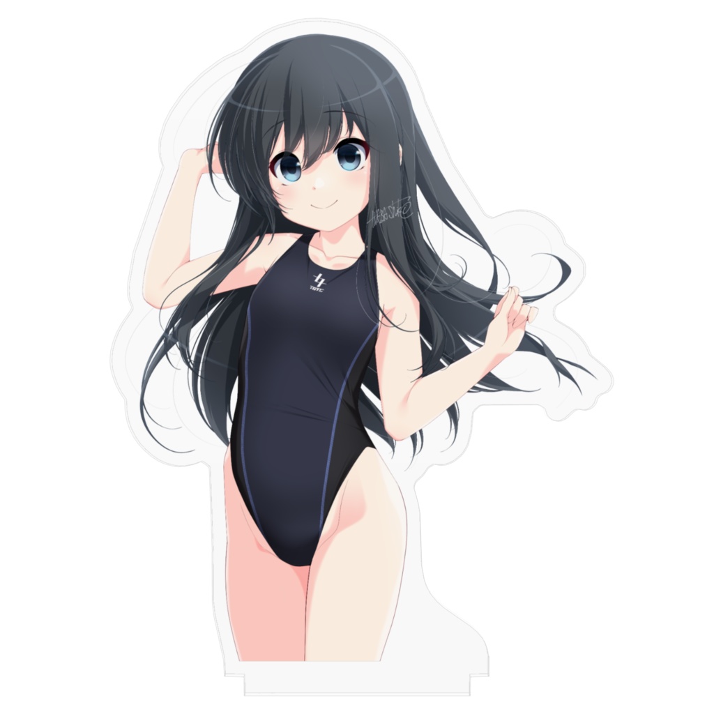 【朝潮】水浴び娘アクリルフィギュア17(競泳水着)