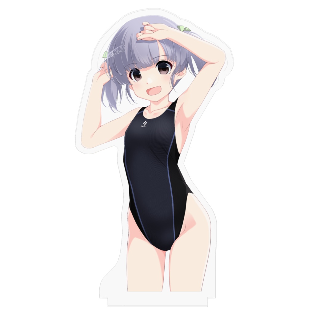 【大潮】水浴び娘アクリルフィギュア19(競泳水着)