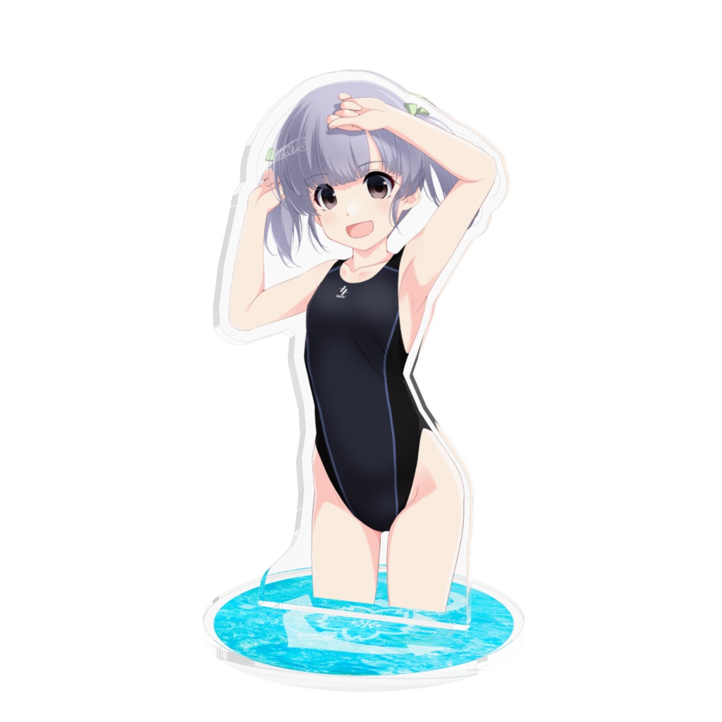 【大潮】水浴び娘アクリルフィギュア19(競泳水着)