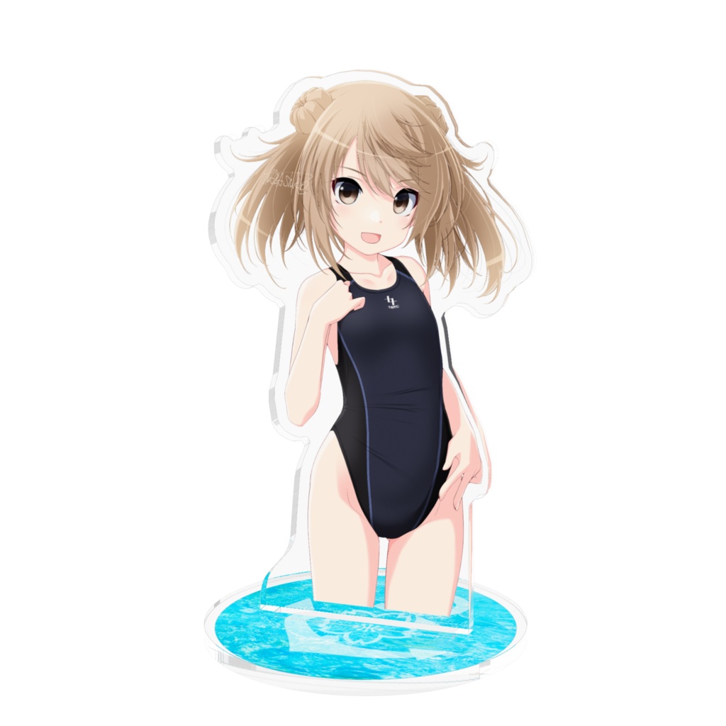 【満潮】水浴び娘アクリルフィギュア20(競泳水着)