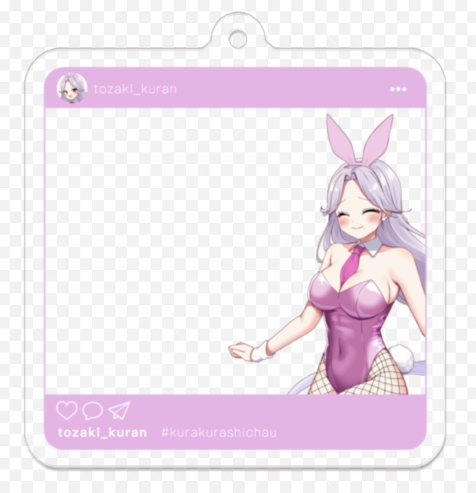 SNS風アクリルキーホルダー(もぐもぐご満悦ver.)