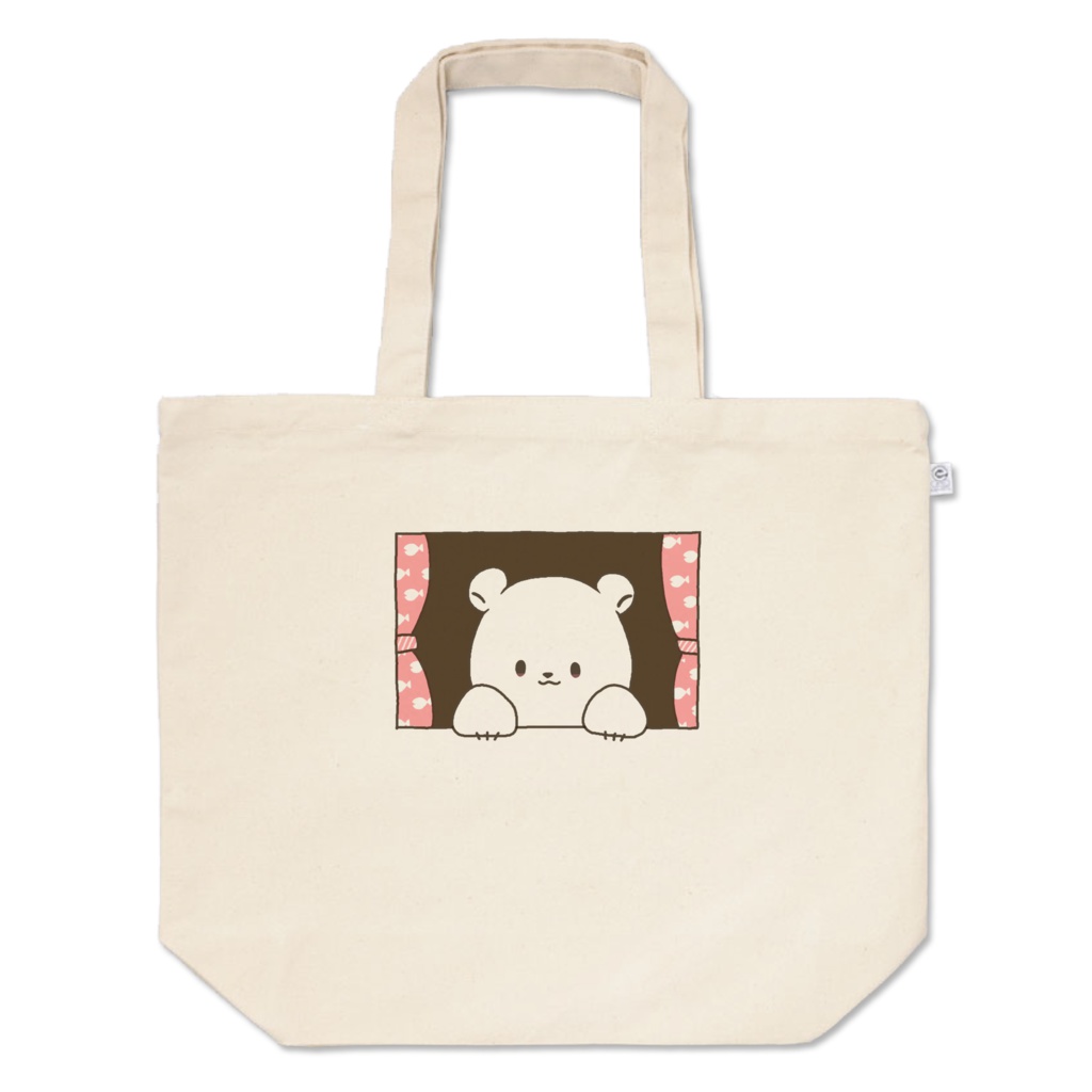 おでかけトートバック　（しろくま ピンク）