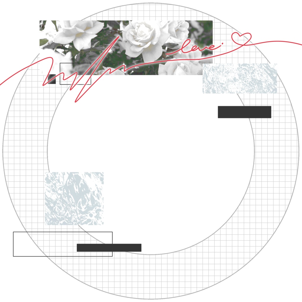 IRIAM/IRIAMヘッダー・アイコンリング(無機質と赤い糸)