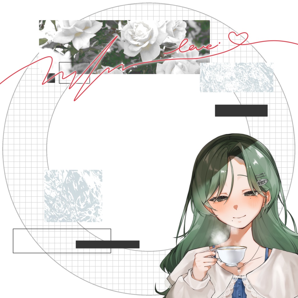 IRIAM／IRIAMヘッダー・アイコンリング（無機質と赤い糸）