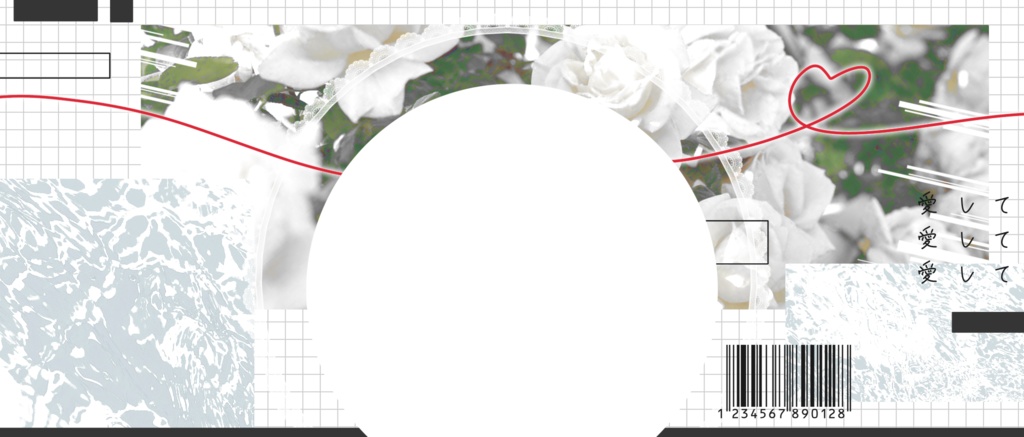 IRIAM/IRIAMヘッダー・アイコンリング(無機質と赤い糸)