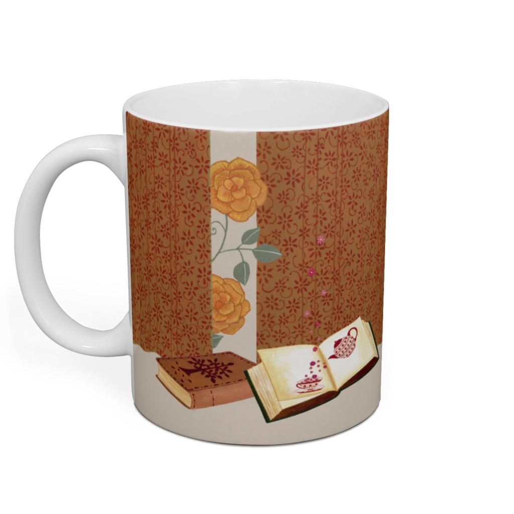 Flower tea book マグカップ