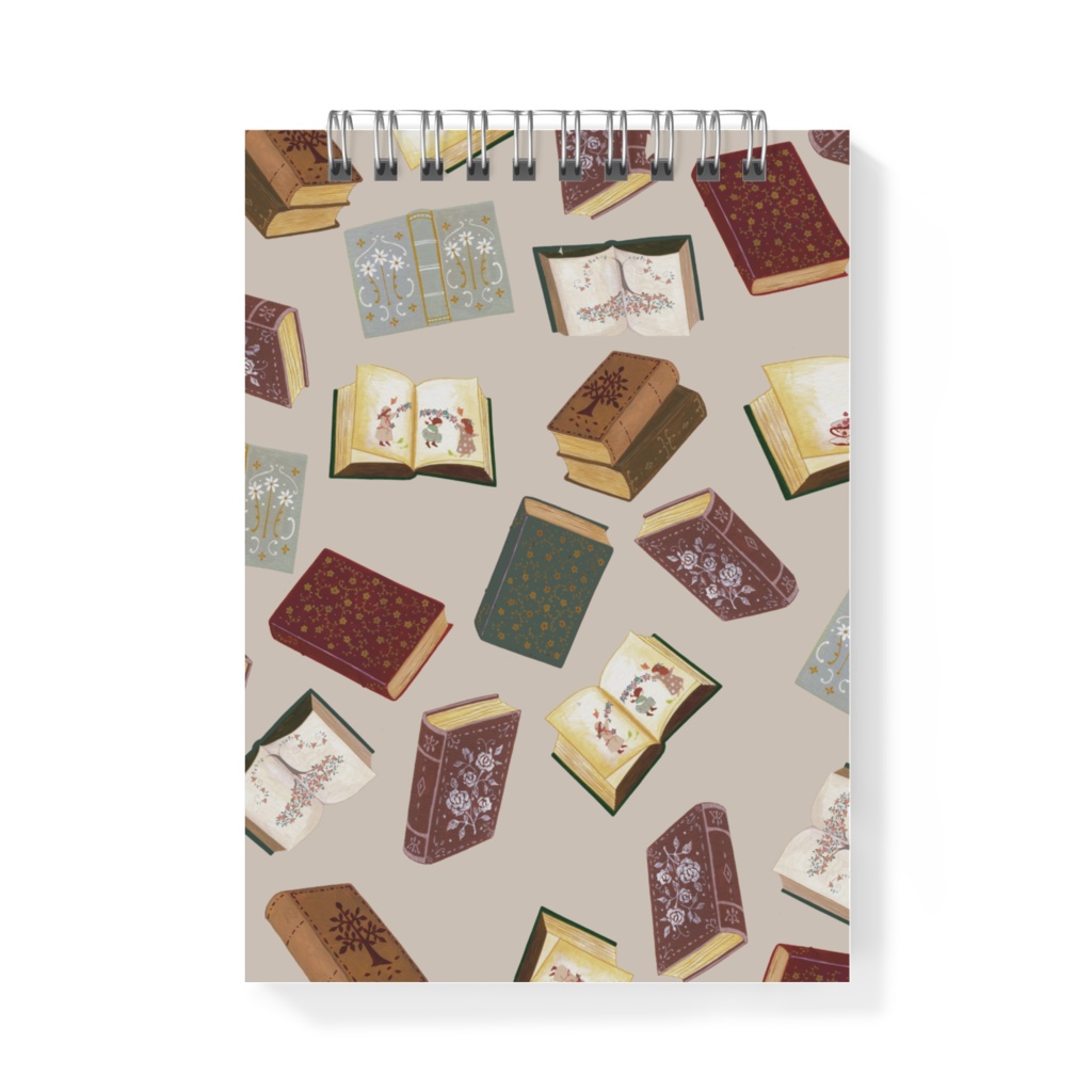 アンティークな本のメモ帳