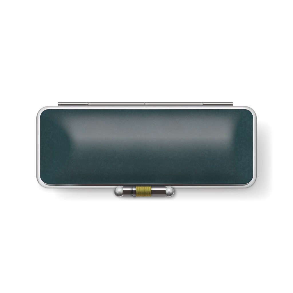 お洒落な鳥さん 青 印鑑ケース