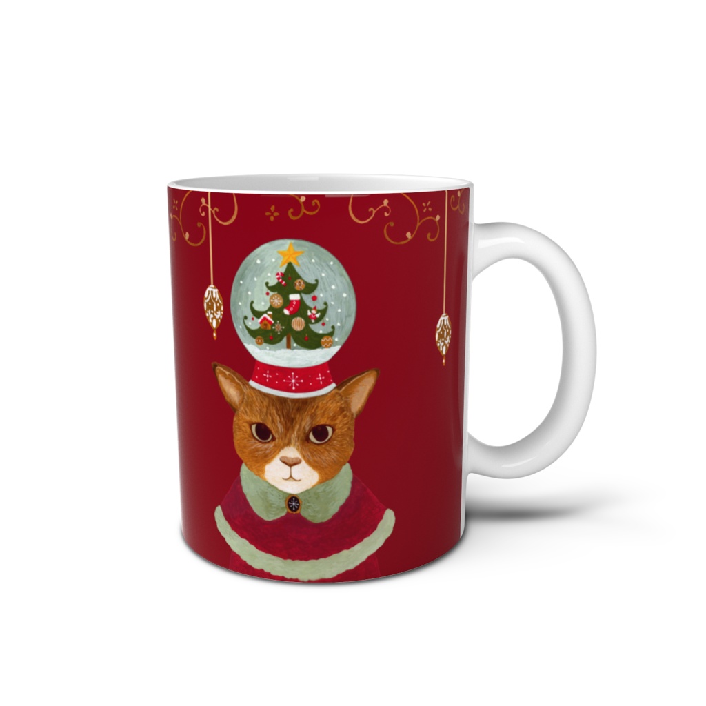 Christmas cat マグカップ