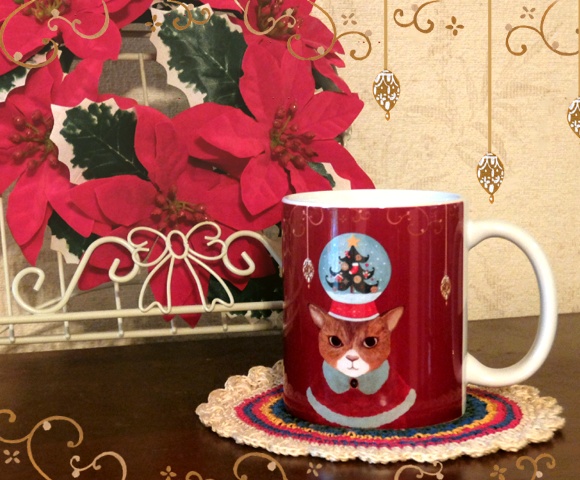 Christmas cat マグカップ