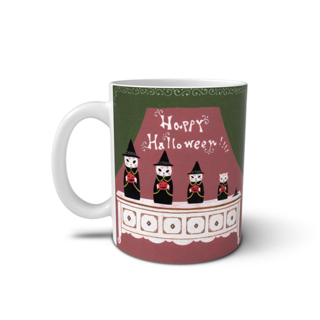 猫魔女さんのハロウィンマトリョーシカ マグカップ