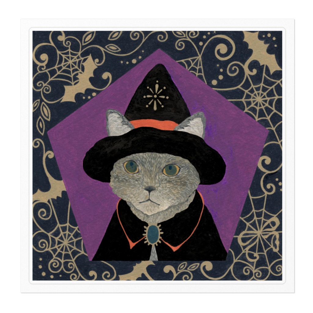 Halloween cat ステッカー160ミリ