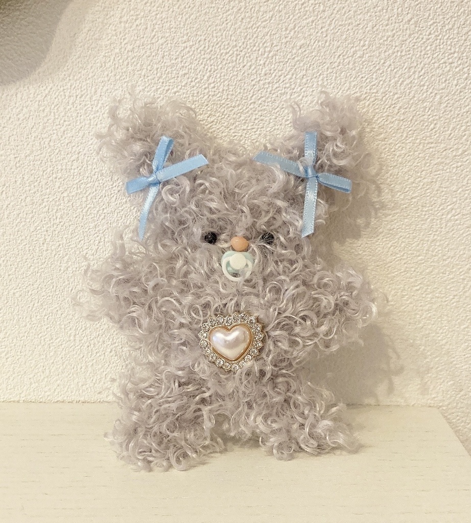 くるくるいぬのお人形(ぐれーぷーどる)