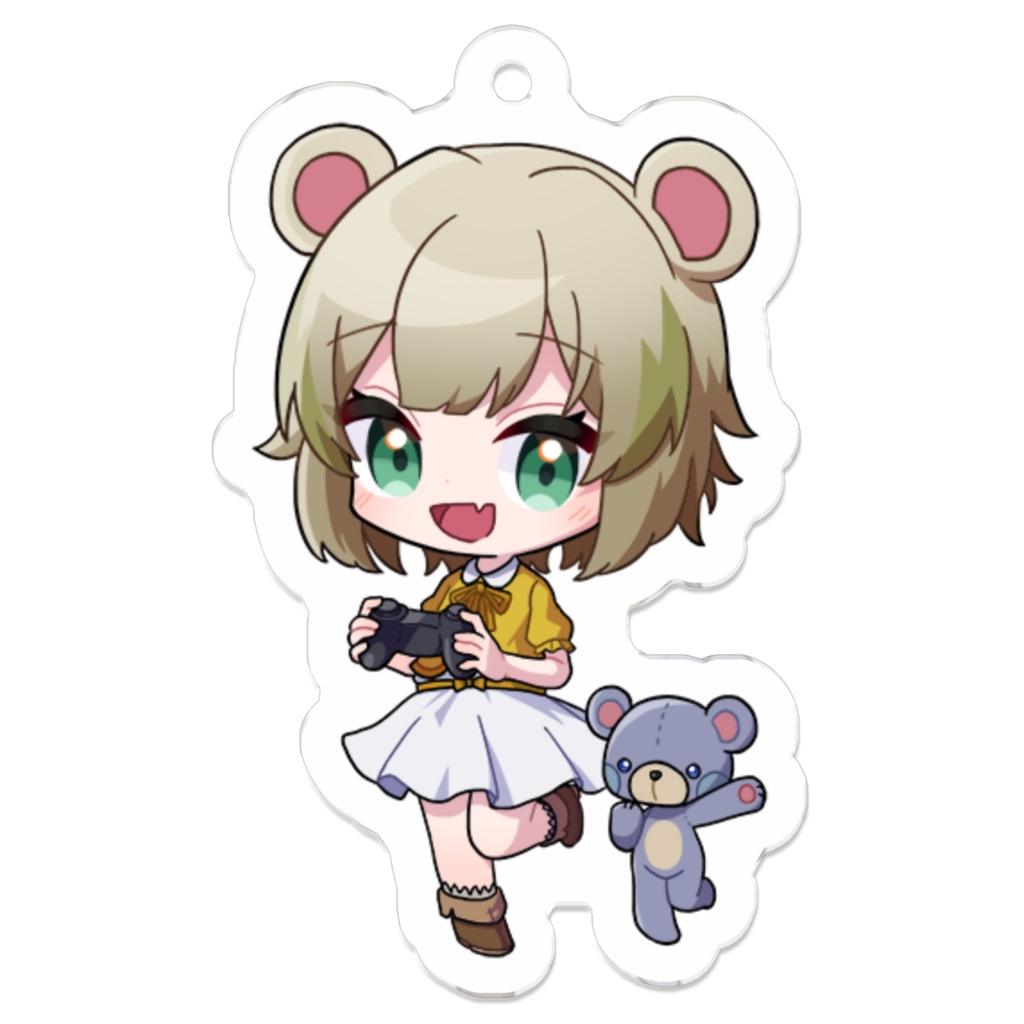 コントローラーを持った樋熊あぴのアクスタ