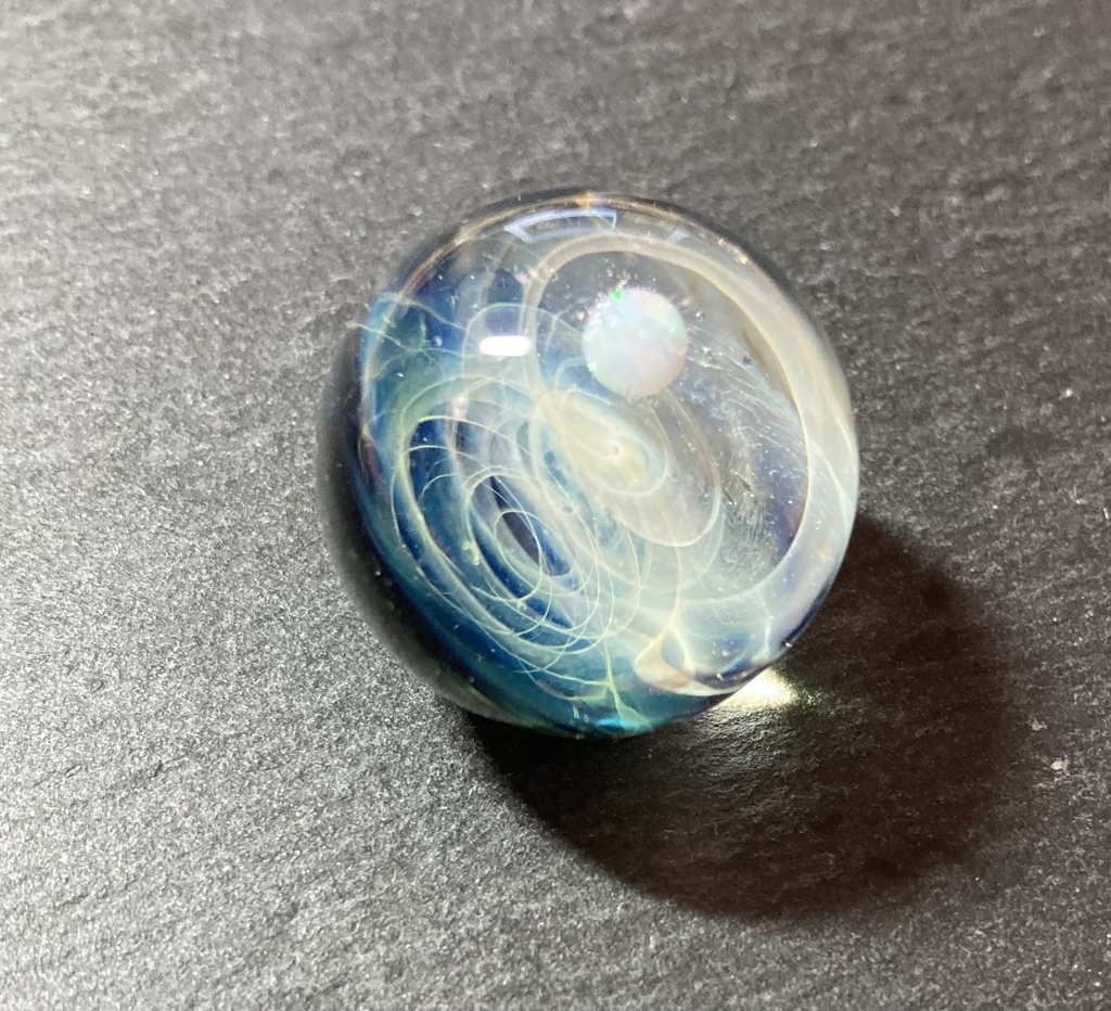 宇宙ガラス ミニマーブル ホワイトのみ1点