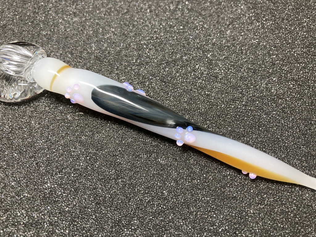 肉球 ガラスペン 三毛猫の尻尾