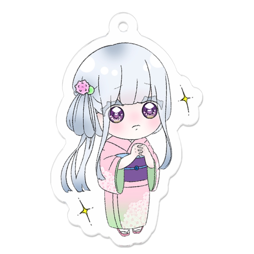 【四季巡小雪】デフォルメアクリルキーホルダー(春)
