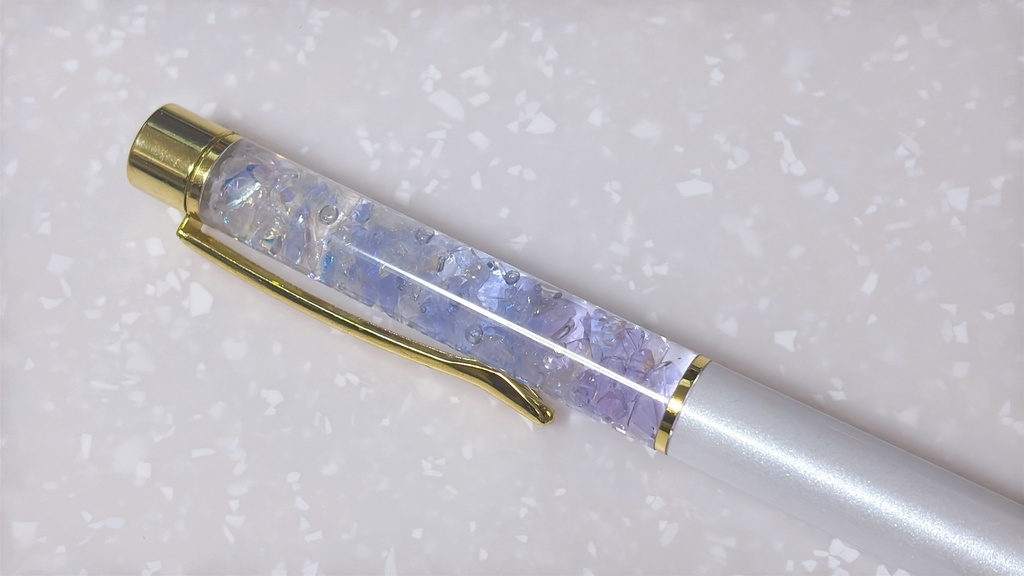 【ホワイト】ハーバリウムボールペン