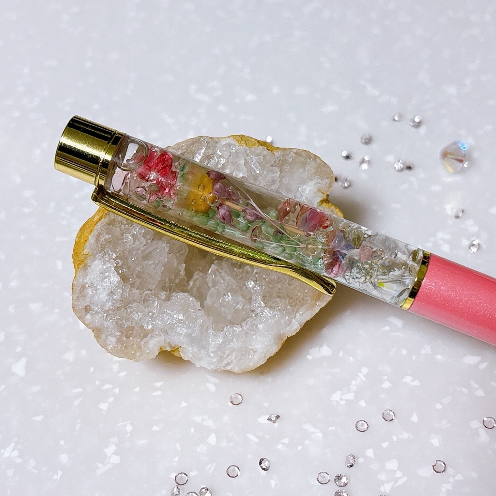 【ピンク】ハーバリウムボールペン