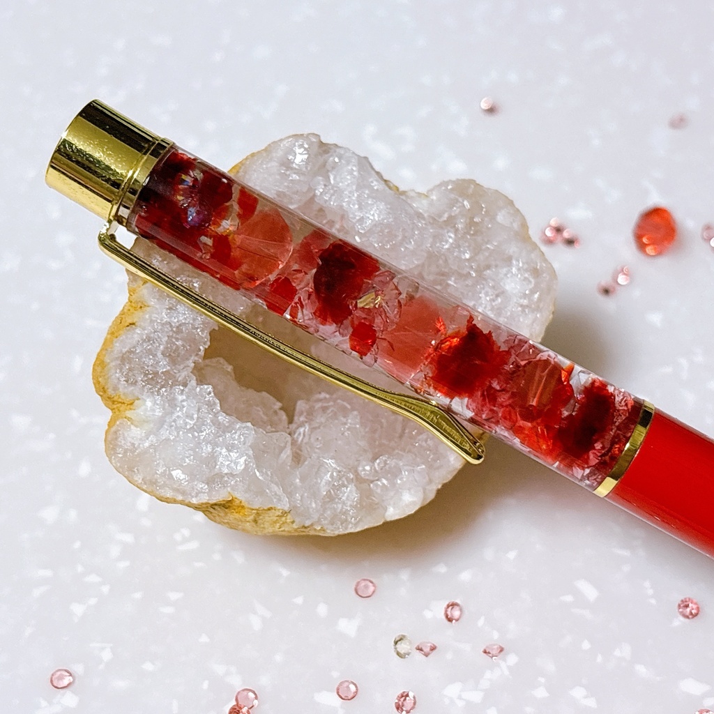 【レッド】ハーバリウムボールペン