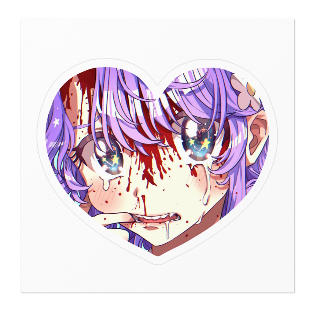 紫髪の女の子のすてっかー