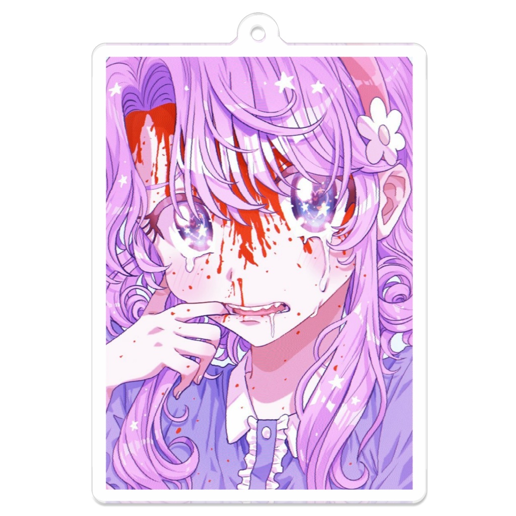 紫髪の女の子のあくりるきーほるだー