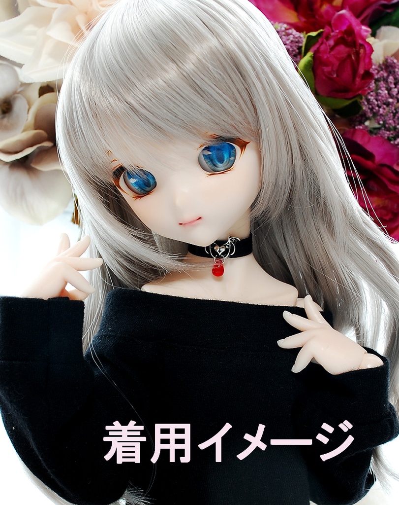 【完売】蝙蝠と赤い雫チョーカー