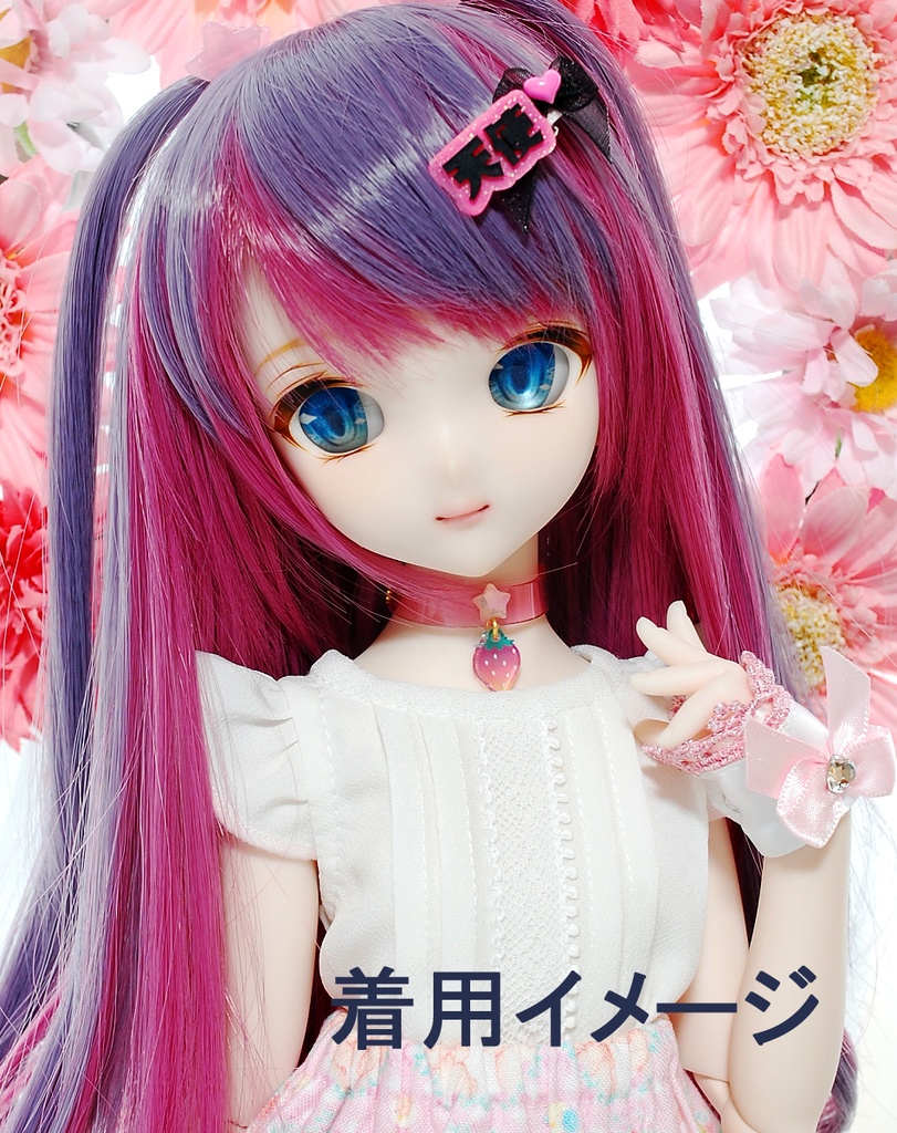 文字ヘアピン pink・purple系