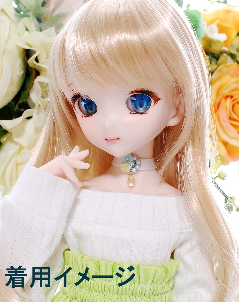 小さな花にパールを添えて