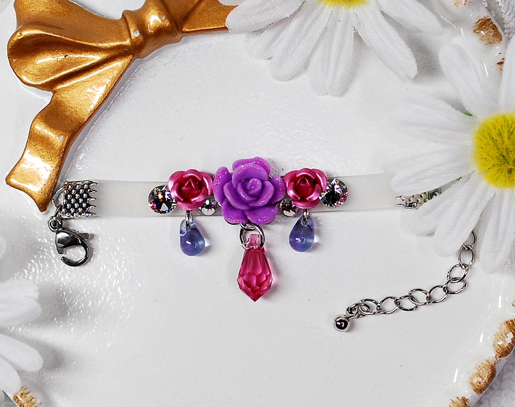 【展示】DDH-01(セミホワイト肌)カスタムヘッド+自作カボションアイ2組+チョーカー1種